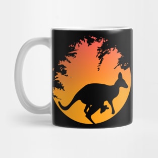 kangaroo sun retro Mug